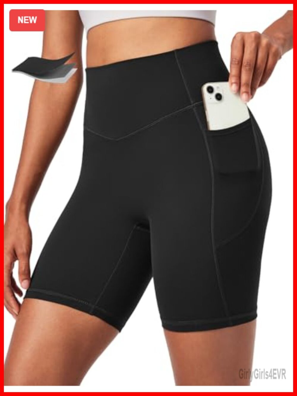 Women's Biker Shorts Tummy Control Compression 6" No Front Seam Yoga Workout
